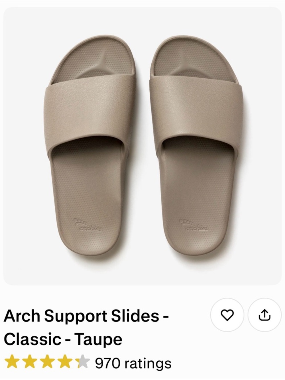 Archies Women's size US10 or Men’s size US9 Slide Sandals in Taupe Beige - Picture 10 of 11